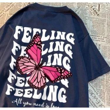 Imagem de Camiseta Estampa nas Costas de Borboleta Feeling Streetwear - Dinka, g
