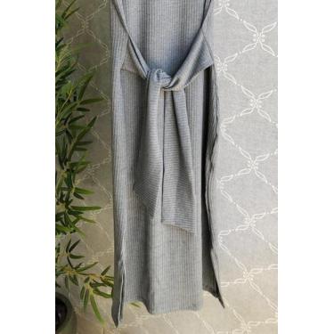 Imagem de Vestido Canelado Denver Feminino Lamour, PP, Cinza médio