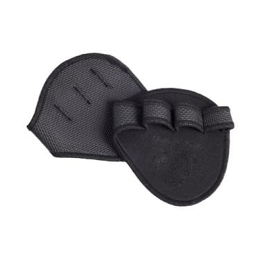 Imagem de oshhni Conjunto de 2 Luvas Protetoras Antiderrapantes Pretas para Treinamento Funcional, Musculação e Exercícios na Academia