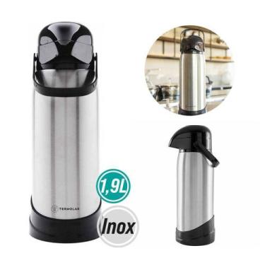 Imagem de Garrafa térmica r-evolution inox 1,9l pressão 50482 - TERMOLAR, Cinza,