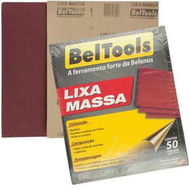 Imagem de Kit C/ 50 Lixa Massa Grão 80 Beltools
