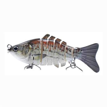 Imagem de Isca de Pesca com Ação Nado S Dura Múltiplas Articulações 7 Segmentos VIB Afundante Crankbait Olhos 3D Iscas Artificiais Realistas Anzóis Triplos Esterco