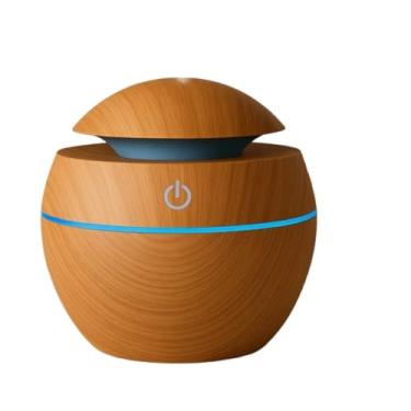 Imagem de Mini Difusor Ultrassônico Umidificador de Ar com LED para Óleo Essencial USB Aromatizador(Amarelo)