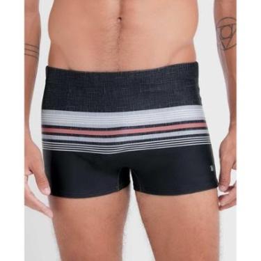 Imagem de Sunga Boxer Box Masculina Com Estampa Texturizada E Forro Interno-Masculino