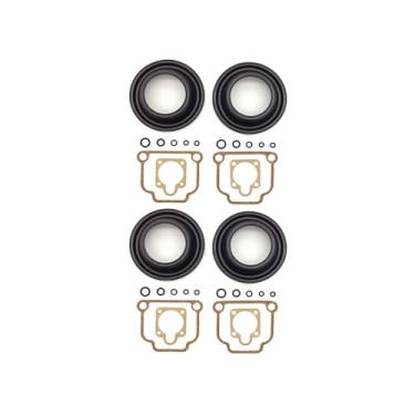 Imagem de Kit de reparo de carburador de motocicleta anel de vedação de diafragma para BMW R65 R75 R80 R90 Airhead CV 32 mm BING Carb Kit de reconstrução de carburador (4 conjuntos)