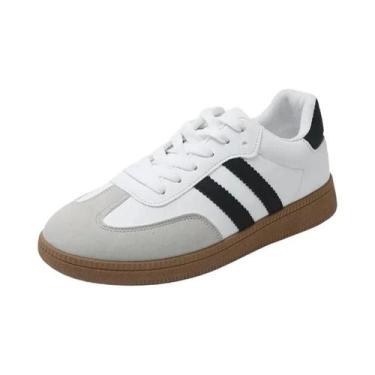 Imagem de Tênis Feminino De Moda Para Tênis, Calçados Vulcanizados Com Cadarço, 