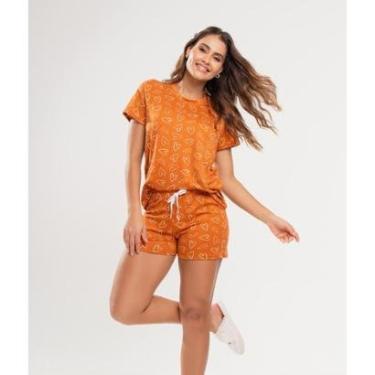 Imagem de Pijama Salvatore Fashion Short Blusa Manga Curta Malha Feminino-Feminino