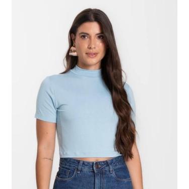 Imagem de Blusa Cropped Feminina Select Azul, P, Azul