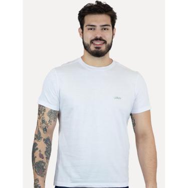 Imagem de Camiseta Ellus Masculina Cotton Fine Duocolor Classic Branca-Masculino