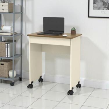 Imagem de Mesa Escrivaninha Para Computador Off White Freijó - Drop de Casa
