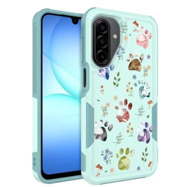Imagem de Ftonglogy Capa para Samsung Galaxy A17/26 5G: Design floral de flores fofas para meninas e mulheres, capa de celular de silicone à prova de choque (pata de cachorro/jardim)