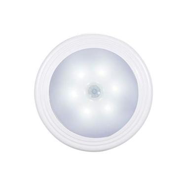 Imagem de Luz Noturna com Sensor de Movimento PIR 6 LED Alto Brilho Lâmpada Parede Indução Corporal Humana Infravermelha Automátic