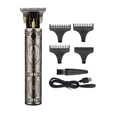 Imagem de Aparadores de Cabelo para Homens Aparador Barbear Sem Fio Kit Cortar Trimer Barba Grooming Corte Lâmina T Elétrico USB Display LCD Multifuncional Seguro Portátil Casa Salão e Viagem