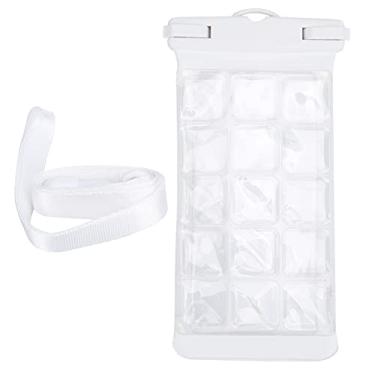 Imagem de Bolsa universal à prova d'água para telefone IPX8 Bolsa seca à prova d'água para natação, mergulho, praia, viagens, fotografia subaquática com cordão adequado para telefones com (Branca)