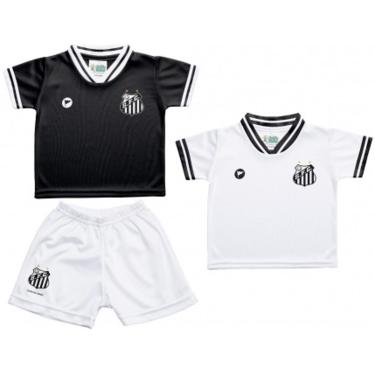 Imagem de Kit 2 Camisetas Bebê Santos +  1 Short Torcida Baby-Masculino