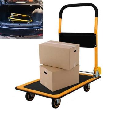 Imagem de Carrinho Plataforma Carga 150kg Base De Ferro Dobrável - Yeet