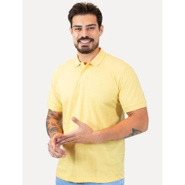 Imagem de Polo Aramis Masculina Piquet Lisa Mono Icon Amarela Tamanho:S/P, S/P