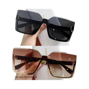 Imagem de Óculos De Sol Femininos Slim Com Armação Metálica Estilo Europeu-Ameri