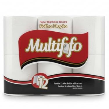 Imagem de Multifofo Papel Higiênico Folha Dupla Neutro 100% Fibras Celulósicas 30 Metros por Rolo 12 Unidades