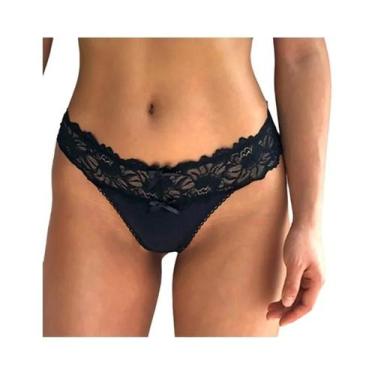 Imagem de Calcinhas Sexy De Renda Com Cintura Baixa Para Mulheres, G String Resp