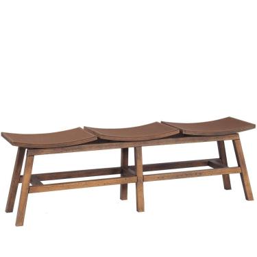 Imagem de Banco Decorativo para Varanda Cozinha 3 Lugares Eden 149cm Madeira Maciça Rustic Brown - Gran Belo
