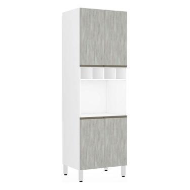 Imagem de Paneleiro Perola 70 Cm C/ Nicho Microondas Branco C/ Concret