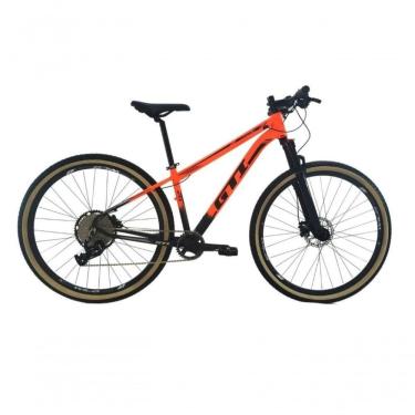 Imagem de Bicicleta Aro 29 Gti Roma 12v Garfo Com Trava K7 11/50 Freios Hidráulicos Kit 1x12 Pneu Bege - Laranja/preto Tam.15