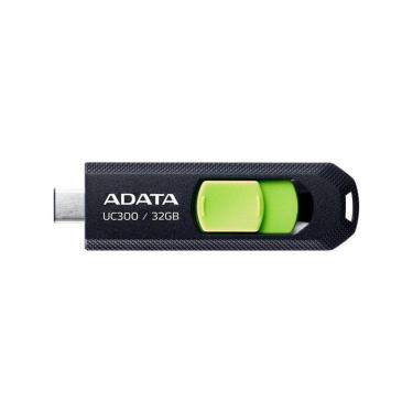 Imagem de Pen Drive 32GB A UC300, USB 3.2, OTG, Dual Conector, Retrátil, Preto e Verde - ACHO-UC300-Unissex