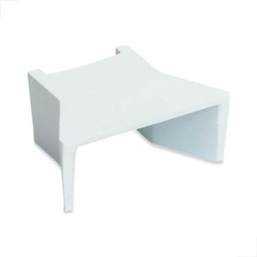 Imagem de Batente Para Fechamento Portão Pc004 Alumínio ETQ013 Branco - Fast Vid