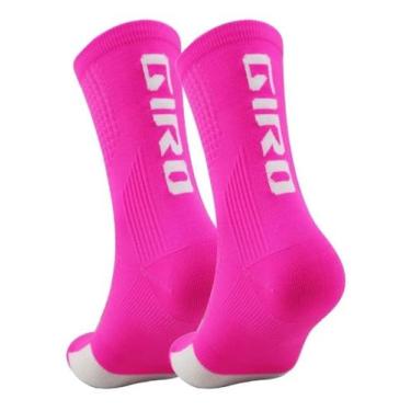 Imagem de Meia Esportiva Ciclismo Corrida Respiráveis Compressão Unisexx Cor:Ros