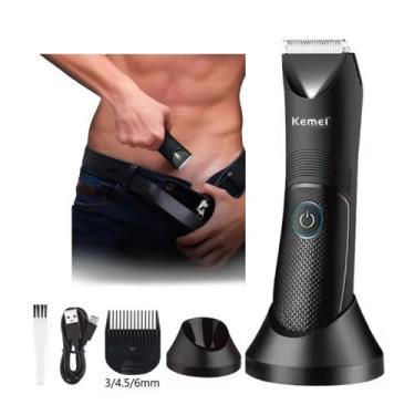 Imagem de Aparador de Pelos Desmatador de Joias Para Todo Corpo Unissex Kemei KM