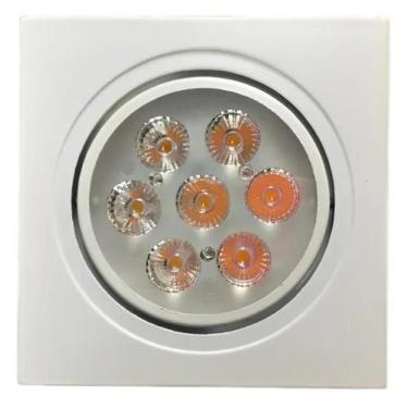 Imagem de Lâmpada Spot Led 7W Embutir Alumínio Branco Luz Bco Quente - Ledeal