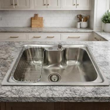 Imagem de Cuba para Cozinha Aço Inox 201 Gourmet com Acessórios 60x42 - Vitorell