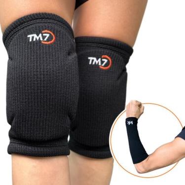 Imagem de Kit Vôlei Joelheira TM7 Pro Light Brinde Manguito Antebraço Kanxa - TM