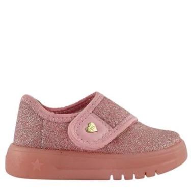 Imagem de Tênis Molekinha Infantil Meninas Rosa Com Brilho Glitter E Luzes 2742201-Feminino