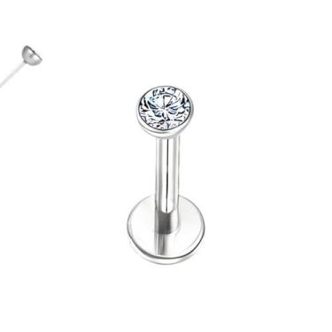Imagem de Piercing Ponto de Luz Fino Sem Rosca Titânio G23 Ouro PVD Cor:Dourado 