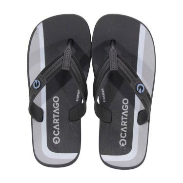 Imagem de Chinelo Infantil Cartago Atlanta Preto/Branco/Cinza