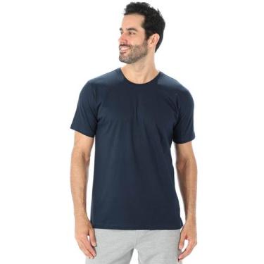 Imagem de Camiseta Masculina Algodão Manga Curta Básica Marinho - Anistia Modas,