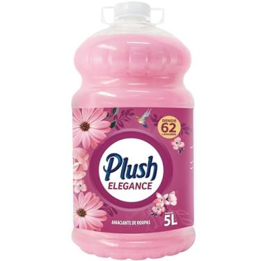 Imagem de Amaciante de Roupas e Tecidos, Elegance, Plush, 5 Litros, Rosa