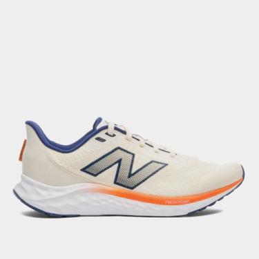 Imagem de Tênis New Balance Fresh Foam Arishi V'4 Masculino, Branco, Marinho, 40