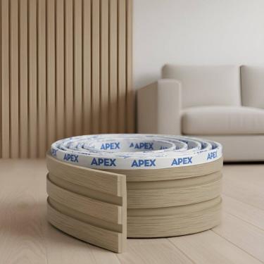 Imagem de Ripado Autcolante Parede E.v.a 3d Madeira Carvalho 10cmx10mmx1000cm - caixa com 10 Unidade - Bege