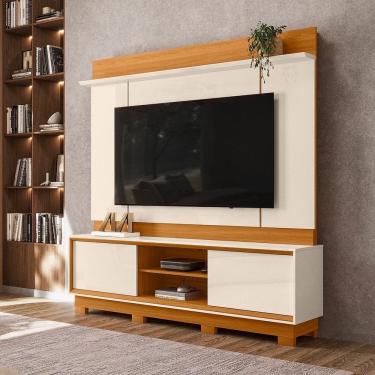 Imagem de Estante para Tv 75 Polegadas 191cm X 183,5cm Siena Cinamomo/Off White