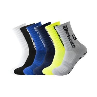 Imagem de Meias Masculinas Antiderrapantes Para Futebol, Rugby, 6 Pares, Com Ven