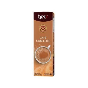Imagem de Cápsula de Café com Leite TRES 3 Corações, 10 Cápsulas, Café com Leite
