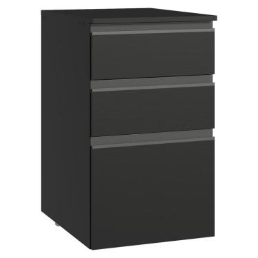 Imagem de Balcão de Cozinha 40 cm 3 Gavetas Suspenso Preto Nice Madesa