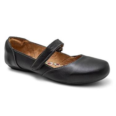 Imagem de Sapatilha Casual Feminina Couro Leve - Mila Marques, 35, Preto