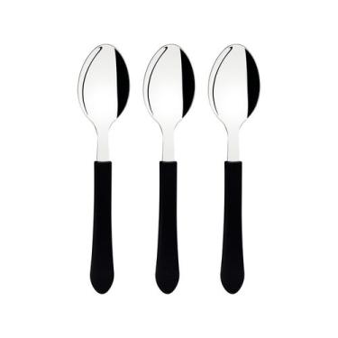 Imagem de Conjunto Colheres Tramontina Inox Leme 3 Peças 23183300, Preto, 3