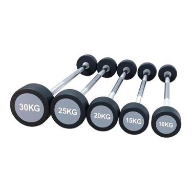 Imagem de Kit 5 Barras Retas Montadas Ahead Sports 10kg A 30kg Profissional