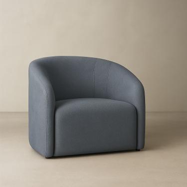 Imagem de Poltrona Orgânica Laha Bouclê Premium Tecido Bouclê Espuma D-24 Cinza FRI Varejo