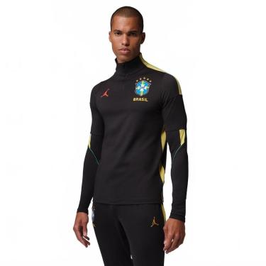 Imagem de Camiseta Brasil Jordan Manga Longa Strike Drill 2026 Treino Masculina-Masculino